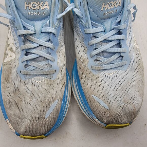 Hoka One One Bondi 8 Mens 10.5 D Shoes Blue Running Gym Walking 1123202 ABDB - Picture 10 of 13